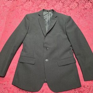 Victorio Couture Mens Blazer Jacket Black Slim Fit Size 36S 2 Button Formal